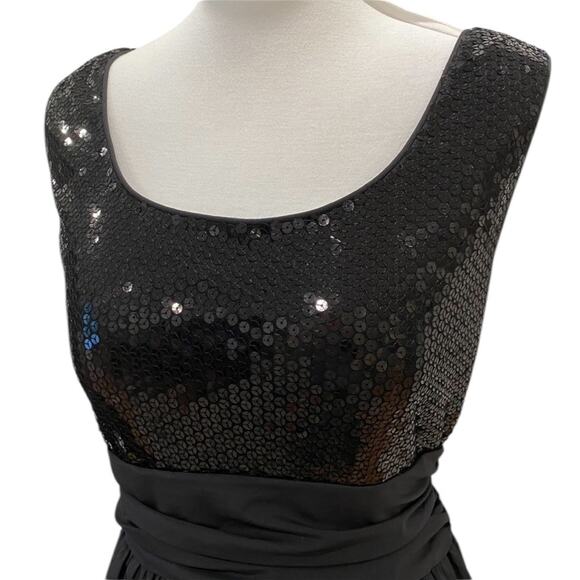 Vintage Black Cocktail Dress 16 Formal Homecoming Plus Size Dress Retro 50s - Picture 3 of 17